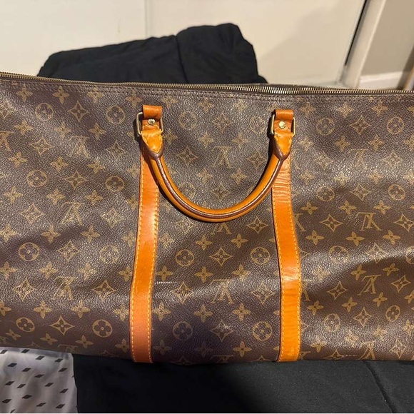 Louis Vuitton Brown and Tan Monogram Duffel Bag - Picture 8 of 11